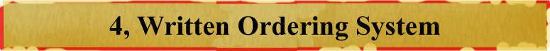 Written Ordering System