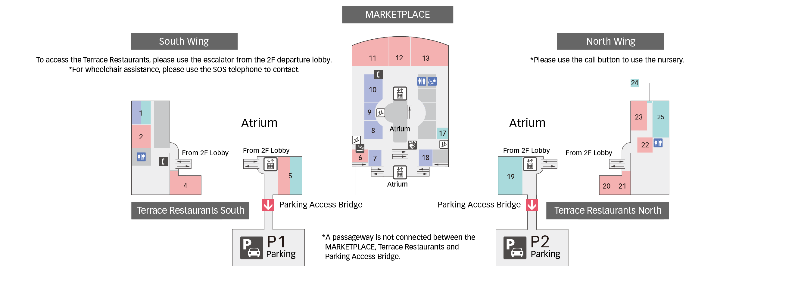 3F Restaurants &amp; Shops floor map