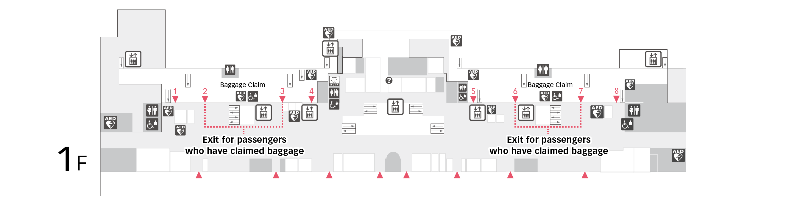 Arrival Procedures Terminal 1 Floor Map