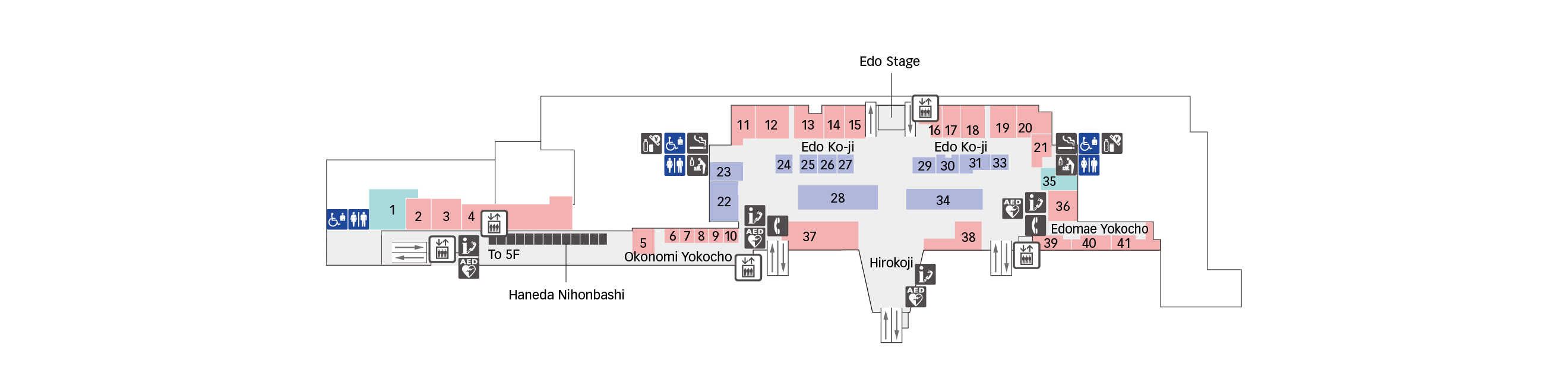 4F Restaurants &amp; Shops floor map