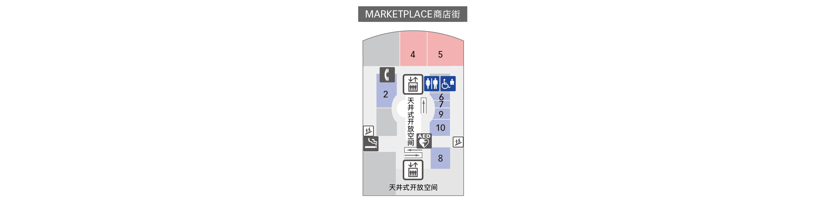 4F 餐厅＆商店楼层地图