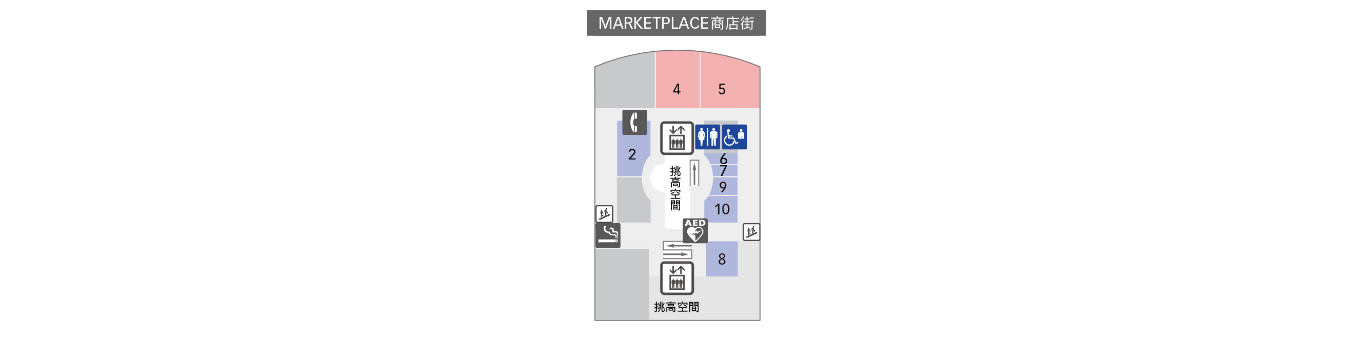 4F 餐廳＆商店樓層地圖