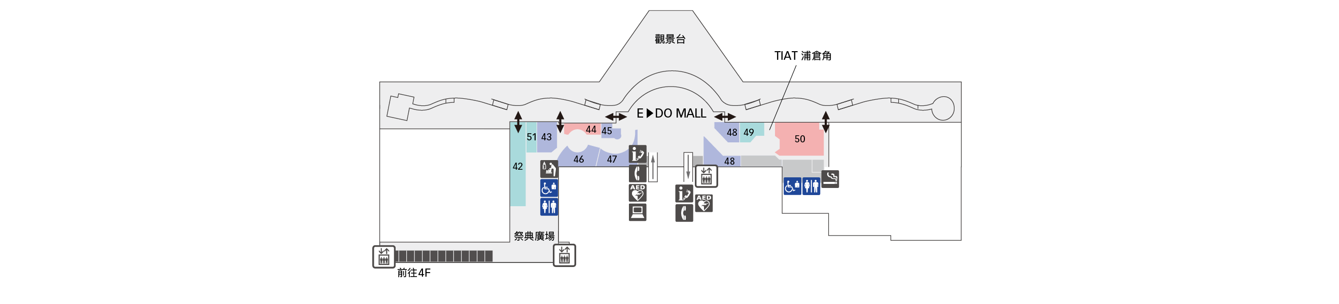 5F餐廳＆商店樓層地圖
