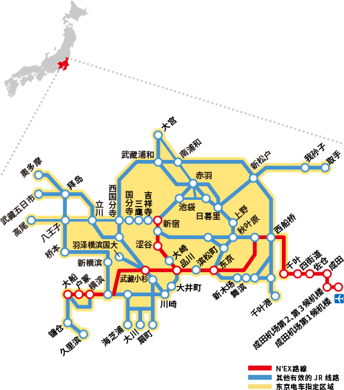 TOKYO Round Trip Ticket Map Image