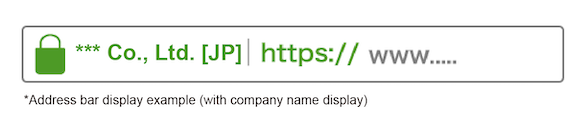 Example address bar (with company name displayed)