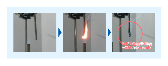 flame resistance of engineering plastic particle foam beads SunForce BE (UL94 V-0)