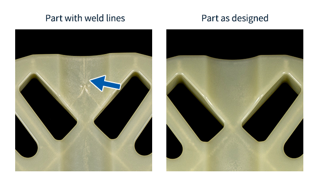Example of weld lines