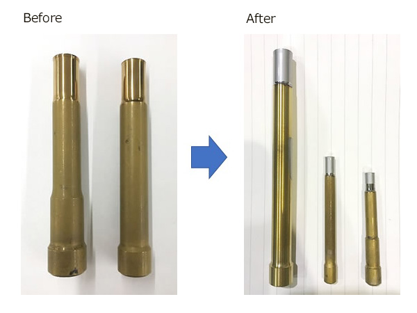 Before and after punch membrane removal