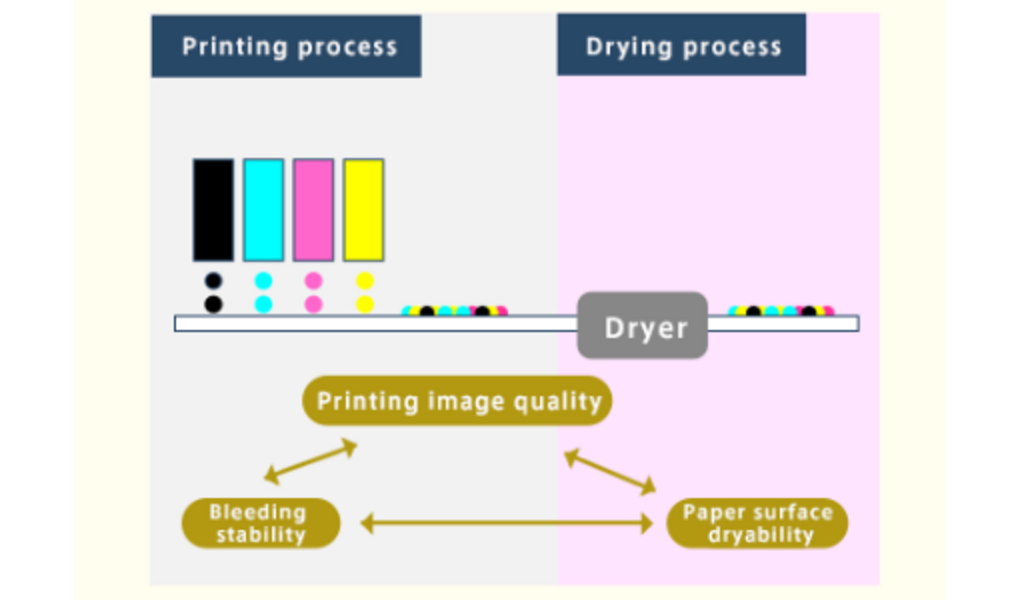 Balance between inkjet ejection performance and drying performance