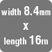 Width 8.4mm x length 11m