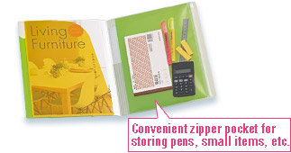 Comes with a convenient zipper pocket for storing pens, small items, etc.
