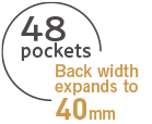 48 pockets The back width expands to 40mm