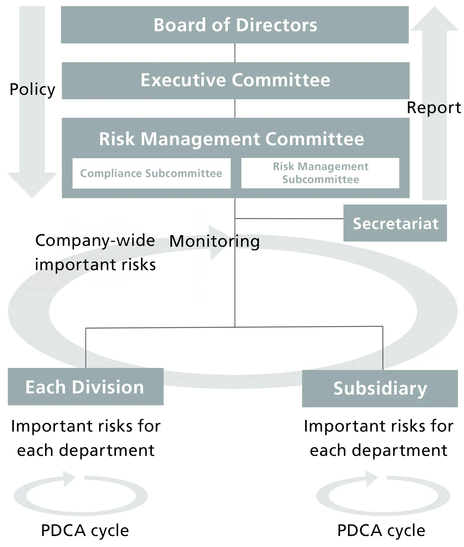 Risk management system diagram