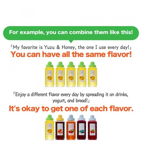 Fruit Juice Infused Honey 1000g, choose from 3 bottles