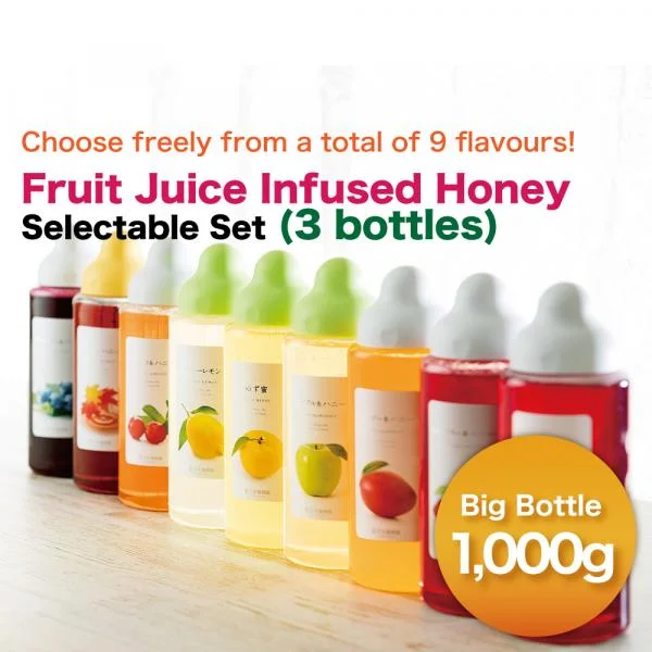 Fruit Juice Infused Honey 1000g, choose from 3 bottles